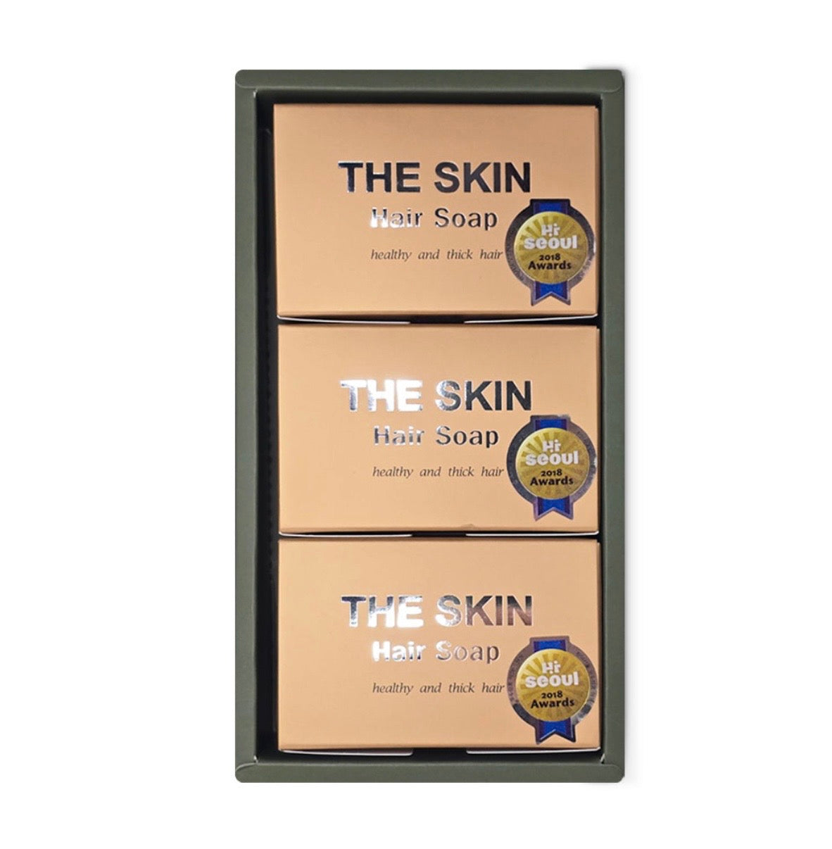 【3個セット】THE SKIN 生ヘアー石鹸　毛穴の汚れを取り髪に栄養を与える石鹸