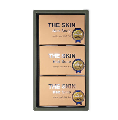 【3個セット】THE SKIN 生ヘアー石鹸　毛穴の汚れを取り髪に栄養を与える石鹸